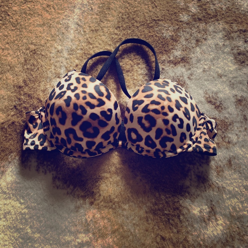 Leopard push up bra